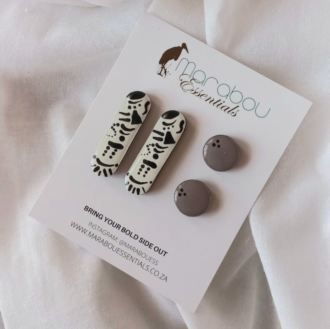 Zaza Oblong & Teeny Tiny Studs Set
